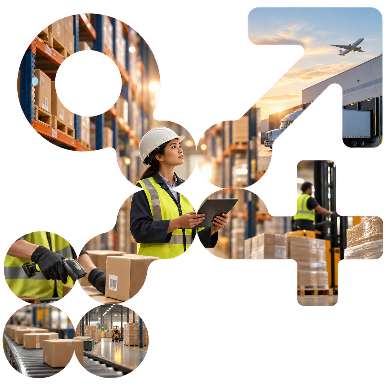 Supply chain operations across warehouse and transport